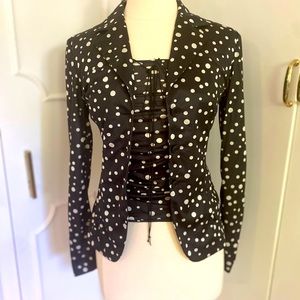 Jean Colonna polka dot tube top and jacket set